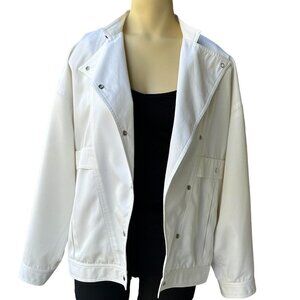 Vintage Paul‎ Stanley Jacket Women's Size 14 Double Breasted Buttons Vanilla Y2K